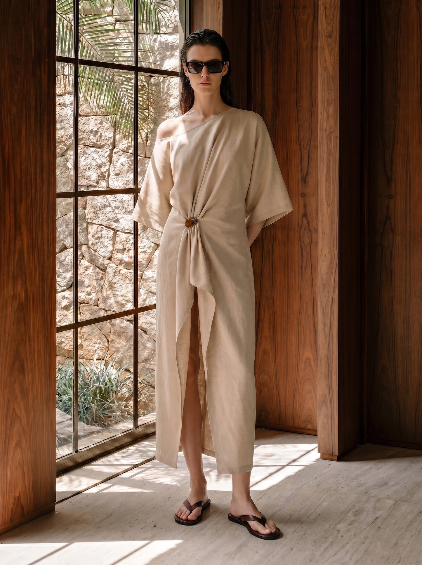 Aveline Linen Dress