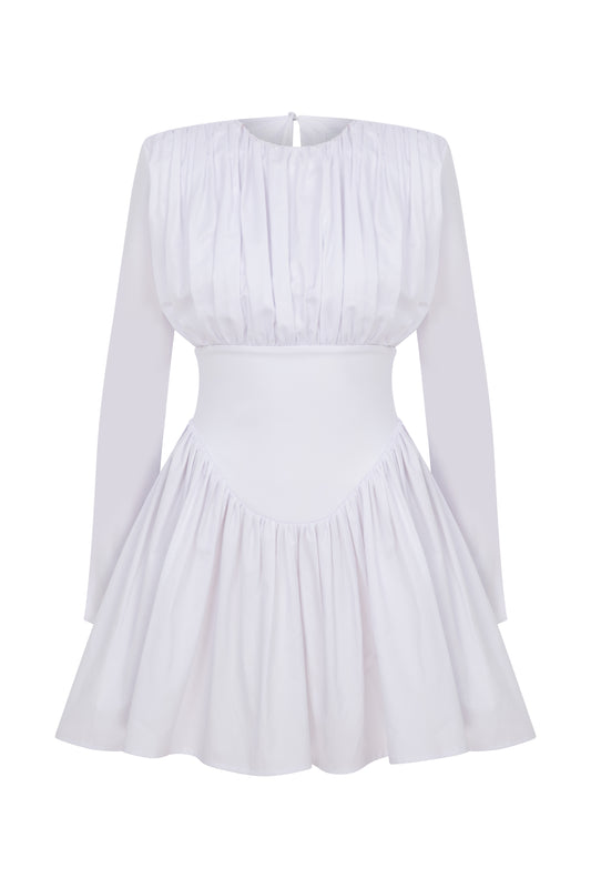 VELVET POPLIN DRESS