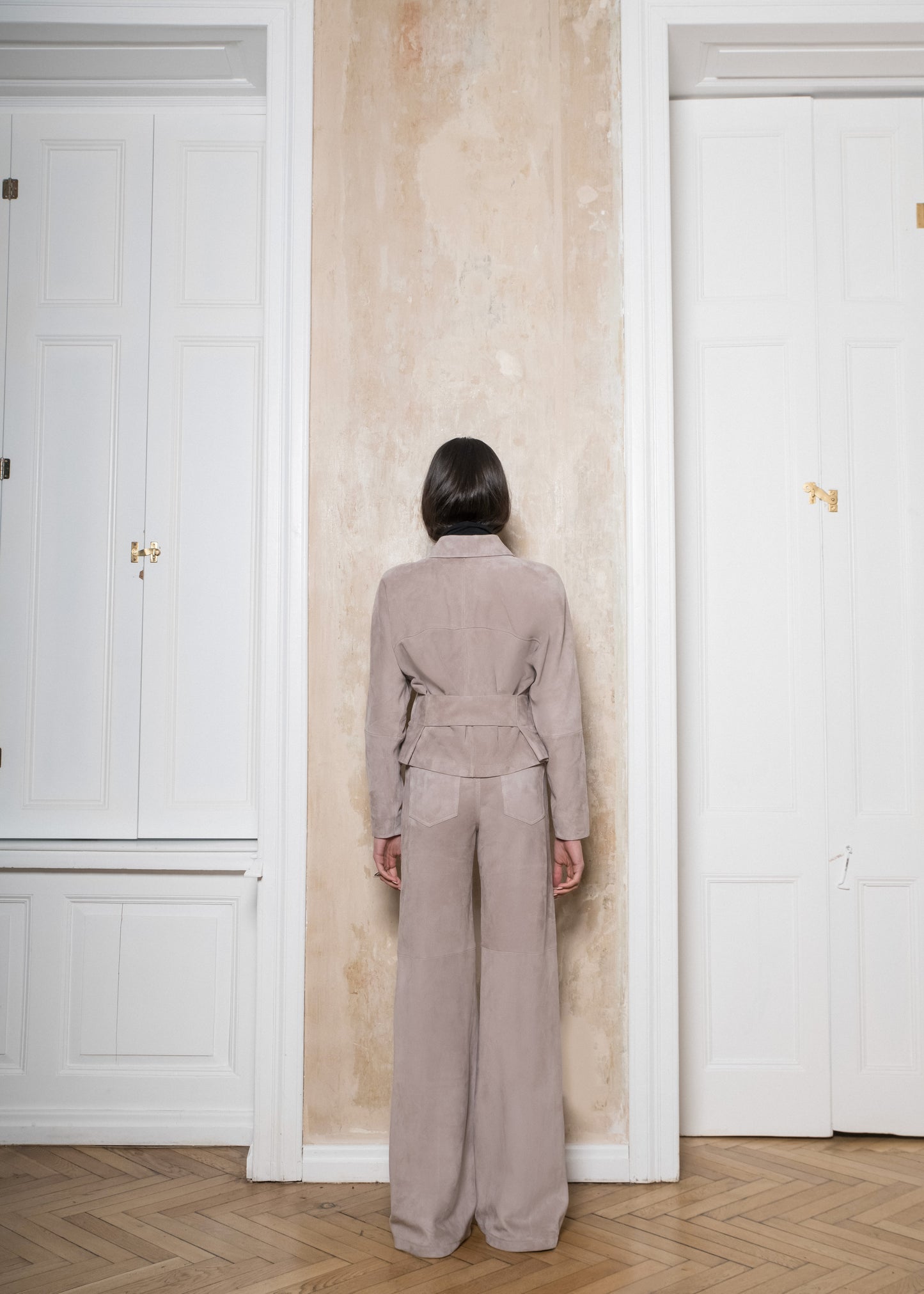 CLAIRE FLARED SUEDE PANTS