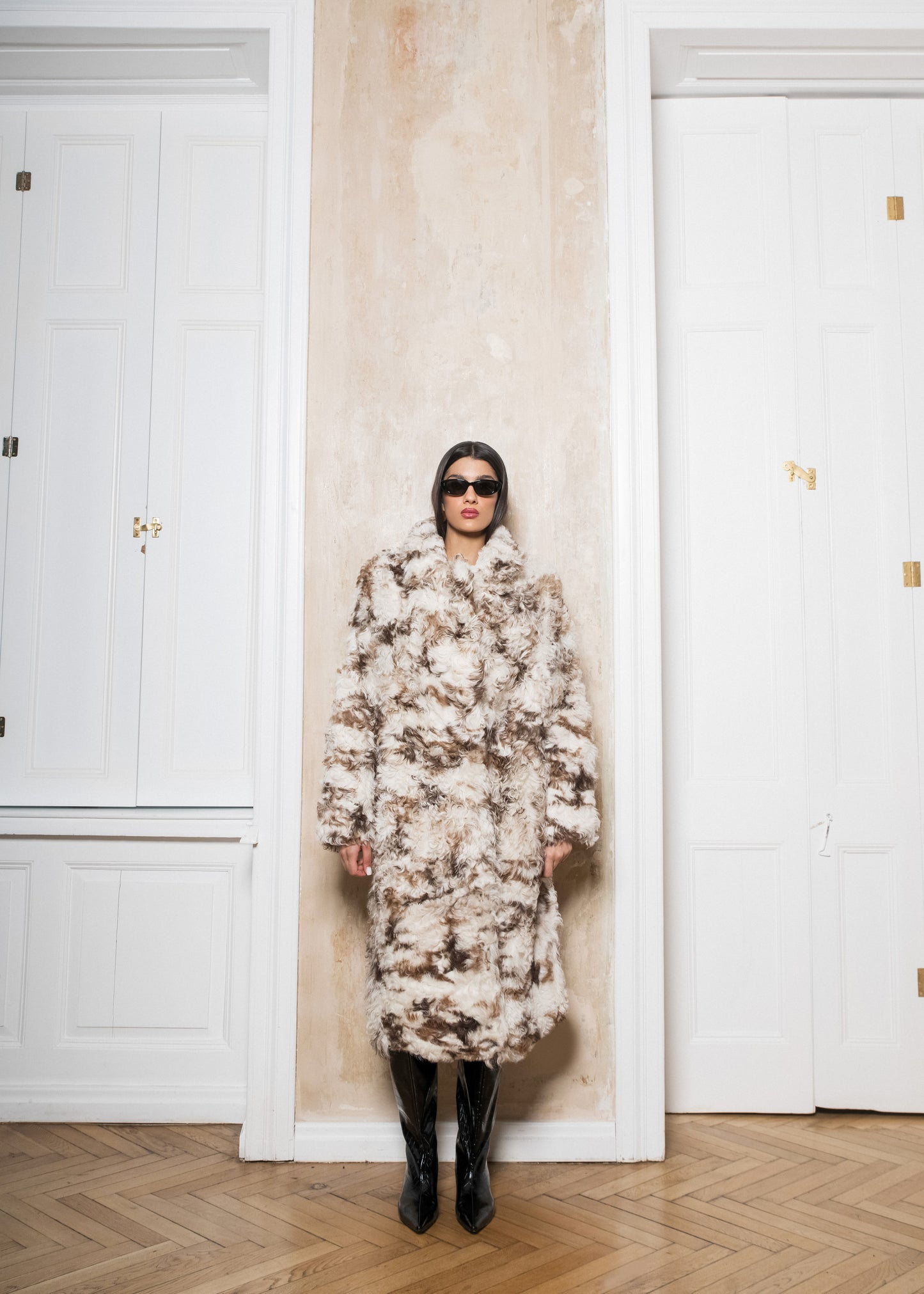 ROJA SHAGGY SHEARLING COAT