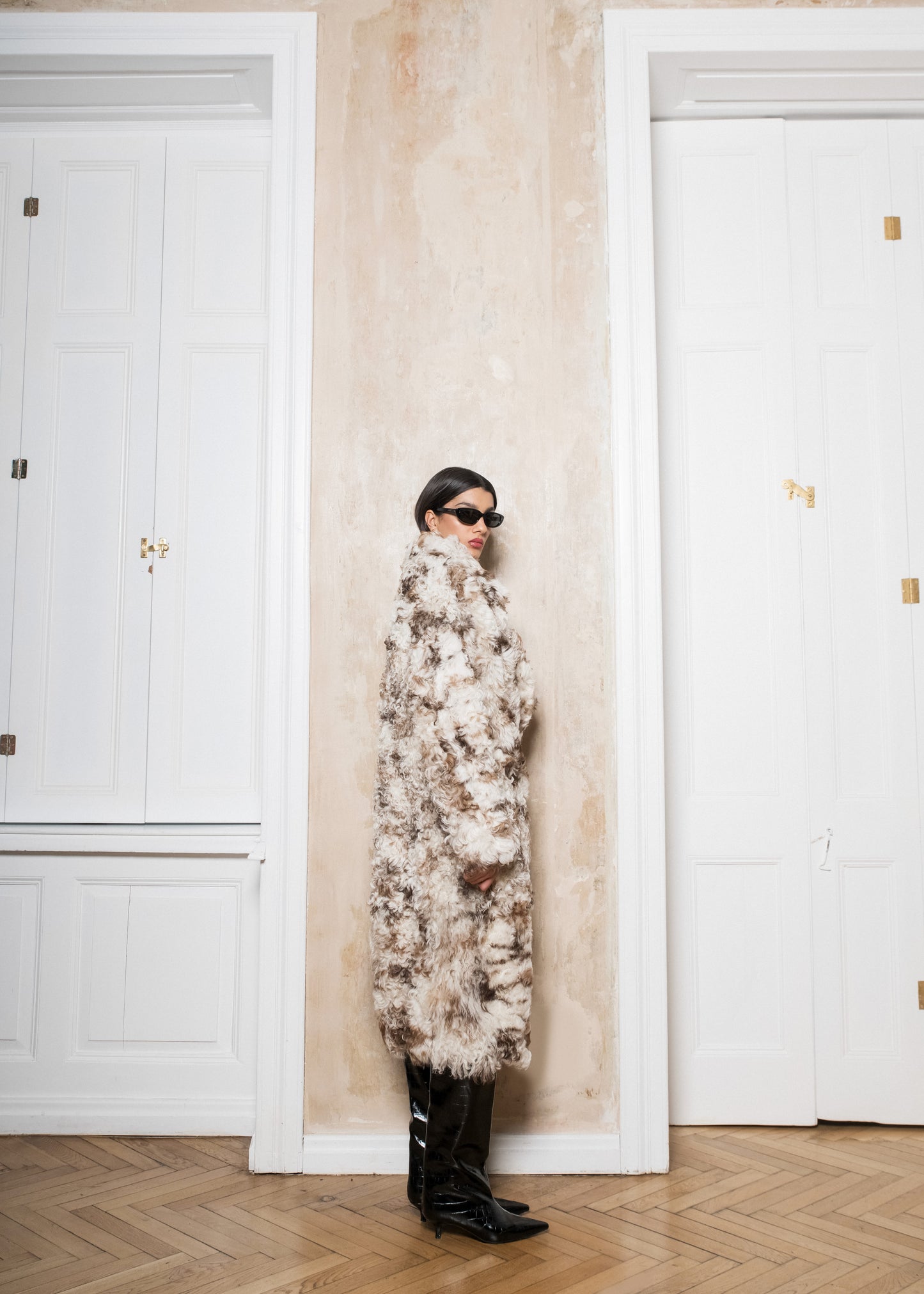 ROJA SHAGGY SHEARLING COAT