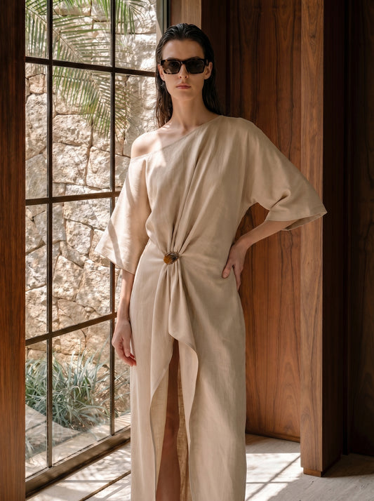 Aveline Linen Dress