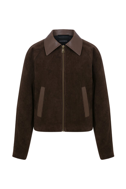 ADORIA LEATHER BOMBER JACKET
