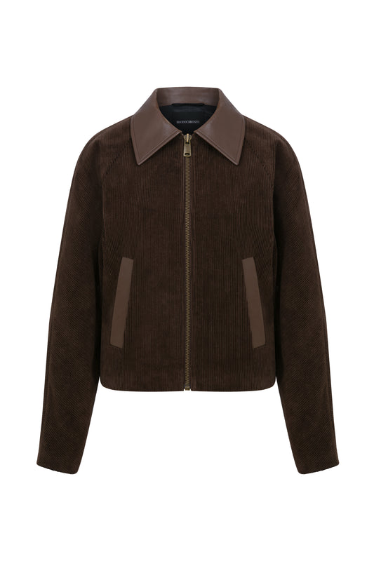 ADORIA LEATHER BOMBER JACKET
