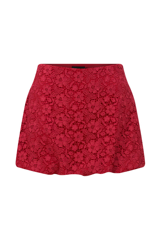 MELANGE GUIPURE SKIRT