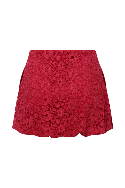 MELANGE GUIPURE SKIRT