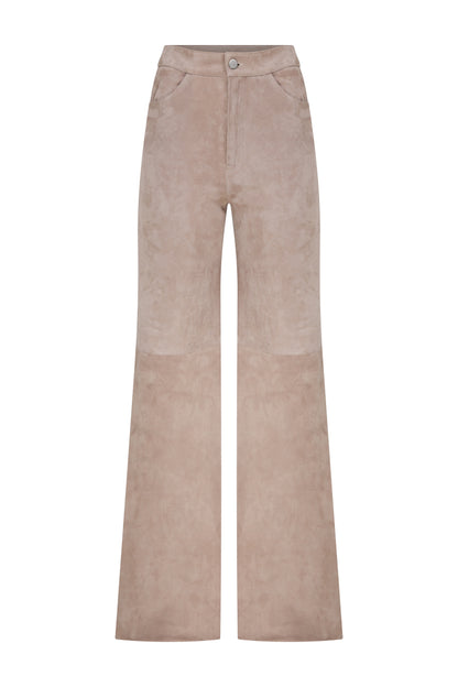 CLAIRE FLARED SUEDE PANTS