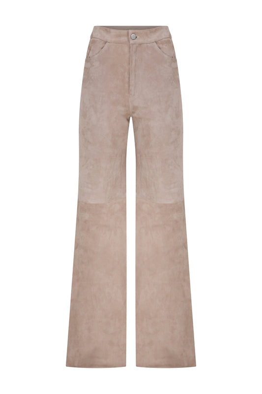 CLAIRE FLARED SUEDE PANTS