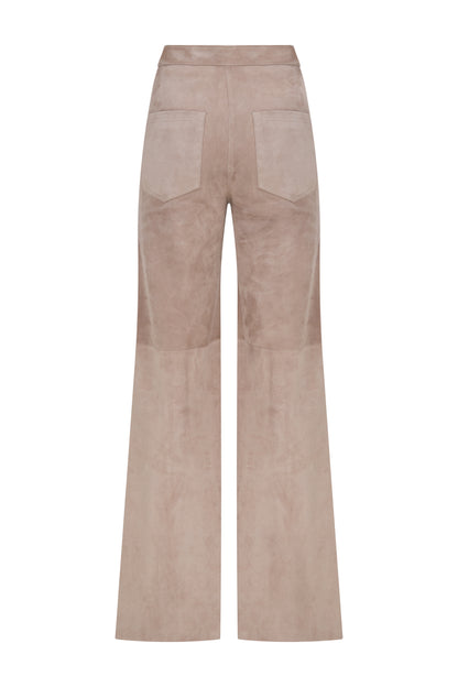 CLAIRE FLARED SUEDE PANTS