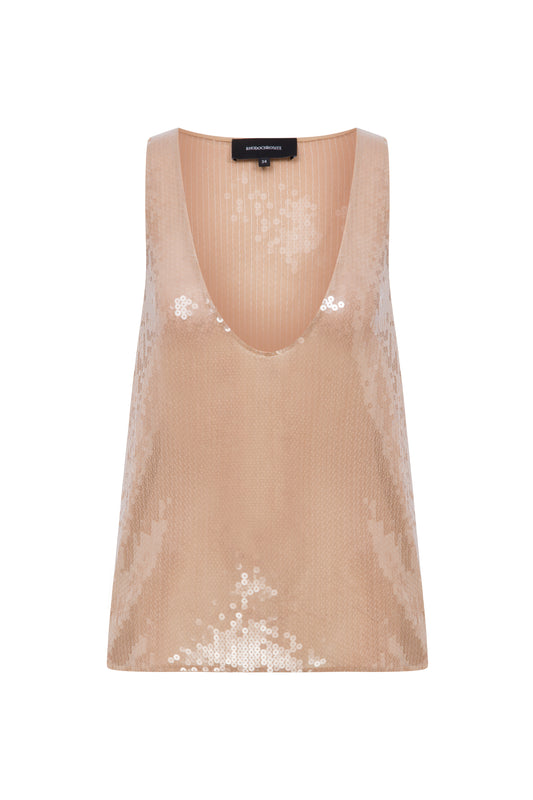 NORA SEQUINED TOP