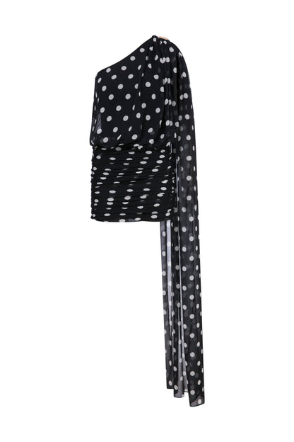 STELLA POLKA-DOT CHIFFON DRESS