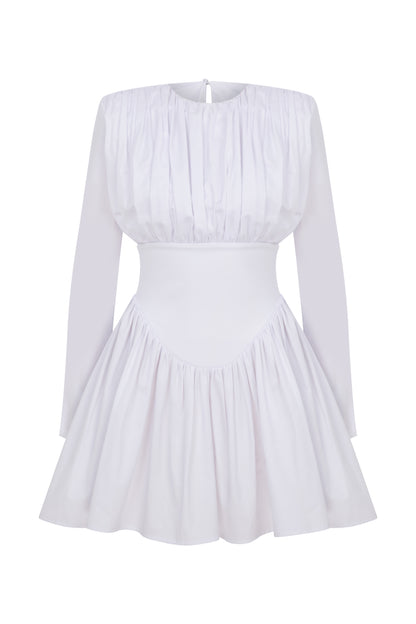 VELVET POPLIN DRESS