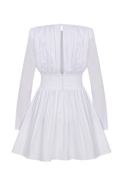 VELVET POPLIN DRESS