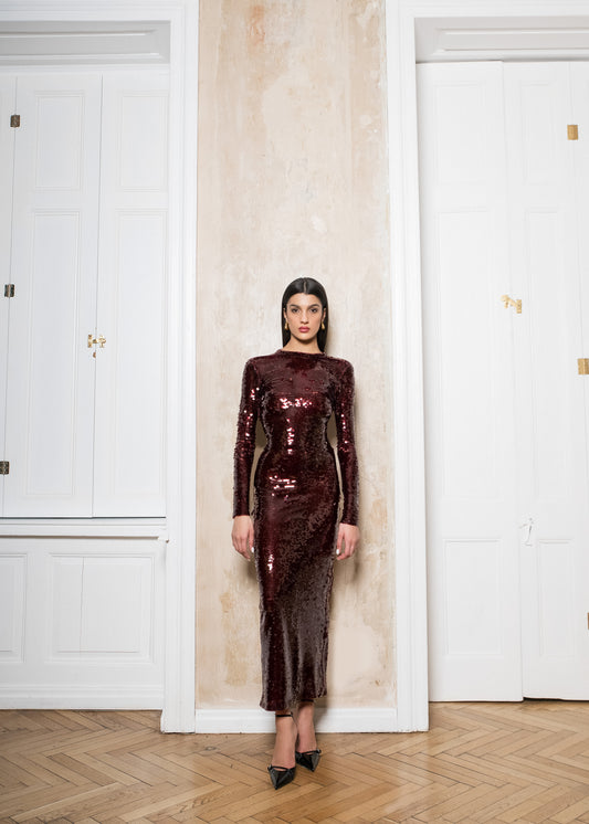 VANESSA DRESS SEQUINED